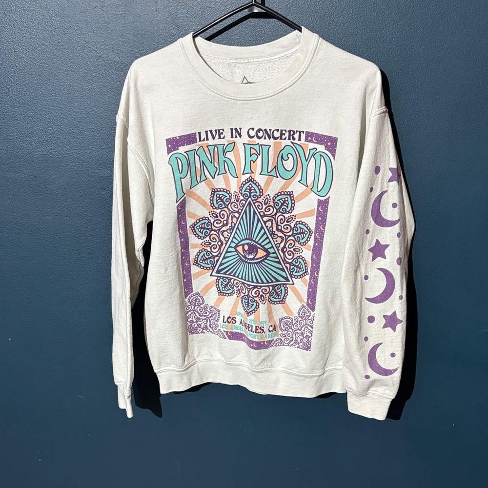 Pink Floyd Live Concert Los Angeles 1975  Band Sweatshirt Adult Size Medium